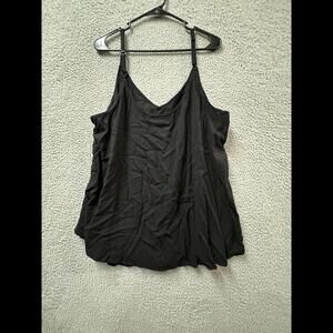 Torrid Tank Top Womens 3X Black Halter Stretch Spandex Blend Pullover